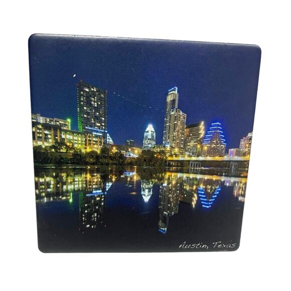 EUC - EXIT 82 Austin TX Stone Drink Coasters (3) - Picture 1 of 4